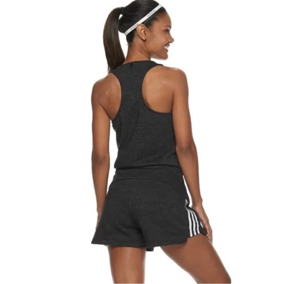 ADIDAS WOMEN'S SPORT 2 STREET ROMPER MARBLED BLACK/WHITE - Picture 2 of 13